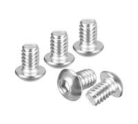DTGN Vis A Tete Bombee A Six Pans Creux 1/4"-20x3/8" - Lot De 50 - Pour Velo De Route, VTT, Auto, Moto - Acier Inoxydable 304 Lave Blanc - Fixations A Entrainement Hexagonal