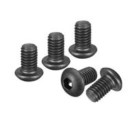 DTGN Vis À Tête Bombée Hexagonale 3/8"-16x5/8" - Lot De 10 - Pour Road Bicycle, Mountain Bike, Auto, Motorcycle - Acier Inoxydable 304 Noir Oxydé - Fixations À Entraînement Hexagonal