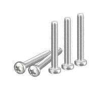 DTGN Vis À Tête Bombée M4-0.7x28mm(DxH), 20Pcs Acier Inoxydable 304, Entraînement Phillips, Filetage Complet UNC, Finition Brillante Vis Boulons