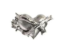 Dtja Bague plaquée argent réglable en forme de branche de prison ouverte pour femme - Ajustement confortable - Tendance - Halloween et Saint-Valentin