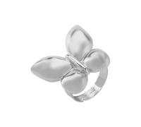 Dtja Bague plastron en forme de papillon pour femme - Plaqué or - Réglable - Extensible - Insecte - Animal - Confortable - Tendance et chic - Pour vacances, mariage, anniversaire de mariage, Métal