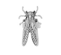 Dtja Bague vintage en forme d'insecte cigale pour homme et femme - Réglable et extensible - Pour Halloween - Large bague enveloppante confortable - Bijoux créatifs pour vacances, Métal, Aucune pierre