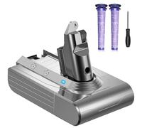 DTK Batterie pour Dyson V6 Batterie Compatible avec Dyson V6 Animal/Absolute/Fluffy/Motorhead SV03 SV04 SV05 SV06 SV07 SV09 DC58 DC59 DC61 DC62 DC72 DC74 avec 2 Filtres