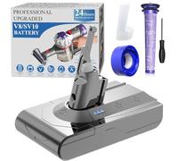 DTK Batterie pour Dyson V8 Batterie SV10 SV25 Compatible avec V8 Animal Absolute Fluffy Motorhead Trigger Car+Boat HEPA Slim avec 2 Filtres