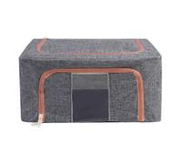 DTK Lot de 2 sacs de rangement pour vêtements 66 L, extra larges, poignées renforcées et fenêtres, organisateurs pour armoire