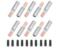 DTLC-16 Lot de 10 bornes à sertir en cuivre-aluminium pour fils de 16 mm², borniers pour connexions électriques industrielles, compatibles avec disjoncteurs