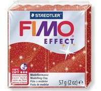 Staedtler Pâte à modeler Fimo® effect 8020-202 – effet pailleté rouge – 57 g