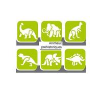 DTM Pochoirs Animaux préhistoriques – Lot de 6 Plastique – Dès 3 ans