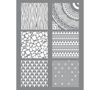 Graine créative – Pochoir pour pâte polymère – Ethnique – 11,4 x 15,3 cm