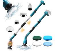 DTNESS Brosse électrique rotative pour Makita 18 V, nettoyeur de douche sans fil avec bras d'extension réglable, 1 000 tr/min, étanche avec 8 têtes remplaçables pour carrelage, baignoire, sol de