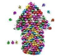 Dtoterul Mini Cloches Colorées 100 Pièces Coloré en Métal Grelots Petites Cloches Colorées Mini Cloches Décoratives Multicolore Grelots Clochettes en Métal pour Décorations de Noël