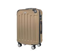 DTP-SOFT Club_49 Valise à roulettes rigides à roulettes à 4 roues (ABS) - Matériau : M-L-XL - 8 couleurs, champagne, xl, Valise rigide