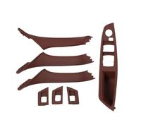 Dtpnoa poignées intérieures voiture Couvercle De Commutateur Porte Intérieure De Voiture Panneau De Poignée De Porte Intérieure Pour BMW F10 F11 F18 520 523 525(RHD RedBrown 7pcs)