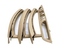 Dtpnoa poignées intérieures voiture Pour BMW Pour X5 Pour X6 E70 E71 E72 2007 2008 2009 2010 2011 2012 2013 2014 Poignée De Porte Intérieure En Cuir Complète(RHD Beige 7pcs)