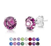 DTPsilver - Amethyste - Boucle d oreille Femme Violette - Améthyste - Bijoux Violet Femme - Amethyst - Violet - Cristal Violet - Bijoux Violet Femme - Cristaux - piercing oreille - Améthyste