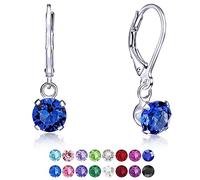 DTPsilver - Bleu - Boucle doreille Bleu - Boucles d'oreilles Femme Bleu - Boucle d'oreille Bleu - Bijoux Bleu - Boucle doreille Bleu Roi - Boucles doreilles Femme Argent et Bleu - Saphir Bleu - Saphir