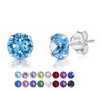 DTPsilver - Bleu - Boucle doreille Bleu - Boucles d'oreilles Femme Bleu - Boucle d'oreille Bleu - Bijoux Bleu - Boucle doreille Bleu Roi - Boucles doreilles Femme Argent et Bleu - Aigue Marine