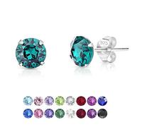 DTPsilver - Vert Emeraude - Emeraude - Boucle Oreille Verte - Boucle doreille Emeraude - Boucle doreille - Bijoux Vert Femme - Bijoux Verts - Boucle doreille Homme Diamant - Clou doreille Femme