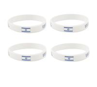 DTREEL Lot de 4 bracelets en silicone avec drapeau israélien, bracelets de sport en caoutchouc étanches, priez pour Israël, bracelets de soutien israéliens, bracelets israélites, Silicone, Sans pierre