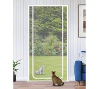 DTREEL Moustiquaire for Porte De Balcon, Patio, Chat, Animaux, Moustiquaire Durable Et Personnalisée, Moustiquaire Anti-Insectes, Moustiquaire Auto-adhésive À Fermeture Éclair(100x220cm)