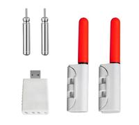 DTREELS 1 lot de bâtons lumineux électroniques avec batterie à clipser pour canne à pêche de nuit