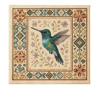DTREELS Kit de broderie au point de croix cardinal avec motif floral, kit de broderie à faire soi-même, motif oiseau personnalisé, pour adultes et débutants, décoration murale, cadeau