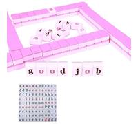 DTREELS Lot de 108 carreaux de mahjong en anglais pour orthographe mahjong, mots de l'alphabet en anglais pour voyage, mahjong