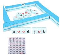 DTREELS Lot de 108 carreaux de mahjong pour le Mahjong - Mots anglais - Mini Mahjong Pa pour voyage