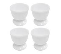 DTREELS Lot de 4 coquetiers légers en plastique pour œufs à la coque - Pour petit déjeuner, fête, gadgets