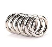DTREELS Lot de 6 mousquetons ronds pour camping avec mousqueton à ressort, crochet extérieur, chaîne d'escalade, outil d'eau relié