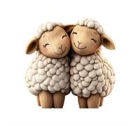 DTREELS Sculpture en bois d'un couple de chats, figurine créative de chat, décoration de bureau plate 2D avec ornement romantique pour la Saint-Valentin, la maison et le bureau, cadeau unique pour les