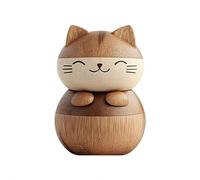 DTREELS Sculpture en bois d'un couple de chats, figurine créative de chat, décoration de bureau plate 2D avec ornement romantique pour la Saint-Valentin, la maison et le bureau, cadeau unique pour les
