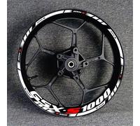 DTSGCX Kit d'autocollants Autocollant De Roue De Moto Autocollant Étanche pour Suzuki GSXS1000 Gsxs/1000/R/S1000/S Autocollant Réfléchissant De Jante(Style 10)