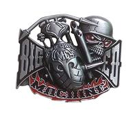 DTSMEOIC DT Boucle de ceinture crâne amérindien, gothique crâne western cowboy boucle de ceinture cadeau, 6, Small