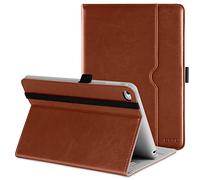 DTTO for iPad Mini 4 Case, Premium Leather Folio Stand Cover Case with Multi-Angle Viewing and Auto Wake-Sleep Function, Front Pocket for iPad Mini 4 - Brown