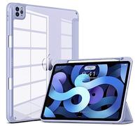 DTTOCASE Étui pour iPad Pro 11" 4e/3e/2e/1ère génération, iPad Air 11"/5e/4e génération, Porte-Crayon, Mise en Veille/réveil Automatique, Protection de l'appareil Photo, Bleu Violet