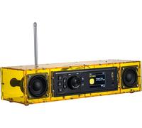 DTUB-Jaune Alk103 Fm/Dab Radio Diy (Diy) Kits Avec Coque En Acrylique,Kits Dab+/Fm Diy Avec Mode Alarme,Écran Lcd Et Son Stéréo