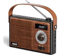 DTUB-Radio Vintage Enceinte Bluetooth Mit Am/Fm Radio Portable Rechargeable Avec Batterie 1500Mah Bluetooth Enceinte Connectée,Support Pour Usb/Tf/Aux Cadeau Femme Homme Élégance À L'Ancienne