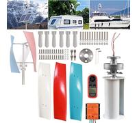 DTUcacochymic Générateur de turbine à axe vertical 5000 W 3 phases 12 V 24 V 48 V 220 V Moulin à vent pour camping-car, maison et système solaire hybride (avec contrôleur MPPT), 48 V
