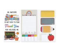 DTUIEUI Cadeaux de Noël pour enseignants - Retraite rentrée scolaire, fête des mères, Pâques, Halloween, Thanksgiving - Lot de notes adhésives pour enseignants