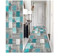 DTUQYX ANRO Tapis long pour couloir, antidérapant, cuisine, 50 x 300 cm, polyester, lavable et durable, motif pour chambre à coucher, salon, bureau, salle à manger, personnalisable, au mètre