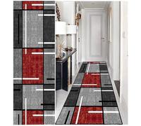 DTUQYX ANRO Tapis long pour couloir, antidérapant, cuisine, 80 x 150 cm, polyester, lavable et durable, motif pour chambre à coucher, salon, bureau, salle à manger, personnalisable, au mètre