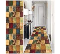 DTUQYX ANRO Tapis long pour couloir, antidérapant, cuisine, 80 x 400 cm, polyester, lavable et durable, motif pour chambre à coucher, salon, bureau, salle à manger, personnalisable, au mètre