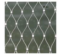 DTVEW 304 Filet de Corde en Acier Inoxydable, Anti-Chute pour Balcon, 10cm/2mm Grillage Extensible pour Balustrade Terrain Football et Jardin(1x23m)