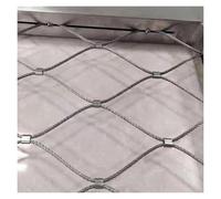 DTVEW 304 Filet de Corde en Acier Inoxydable, Câble Métallique Grillage Type X, 10cm/2mm Décoratif pour Jardin(0.6x4m)