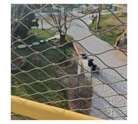 DTVEW 304 Filet de Corde en Acier Inoxydable, Durable pour Clôture Anti-Chevreuils, 10cm/2mm pour Jardinage, Balcon, Trampoline, Escalier(1.5x4m)