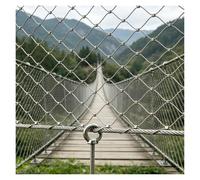 DTVEW 304 Filet de Corde en Acier Inoxydable, Filet pour Cages À Volaille | 5cm/1,5mm Maillage Flexible Protection pour Balcons et Escaliers Balustrade(2x10m/6.6x32.8ft)