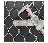 DTVEW 304 Filet de Corde en Acier Inoxydable, Grille Extensible pour Balustrade, 4cm/1,5mm Métallique pour Cage À Volaille, Décoration DIY(2.5x20m)