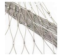 DTVEW Filet de Jardin, Grille Métallique Maille Toile INOX, 7cm/1,5mm 304 Filet de Corde en Acier Inoxydable, Filet de Protection Antichute, Barrière Animale(0.8x6m)