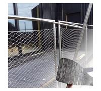 DTVEW Grille Métallique Maille Toile INOX, Filet de Sécurité 6cm/1,5mm Filet de Protection Universel, Filet de Sécurité pour Garde-Corps Filet Décoratif(0.6x10m)